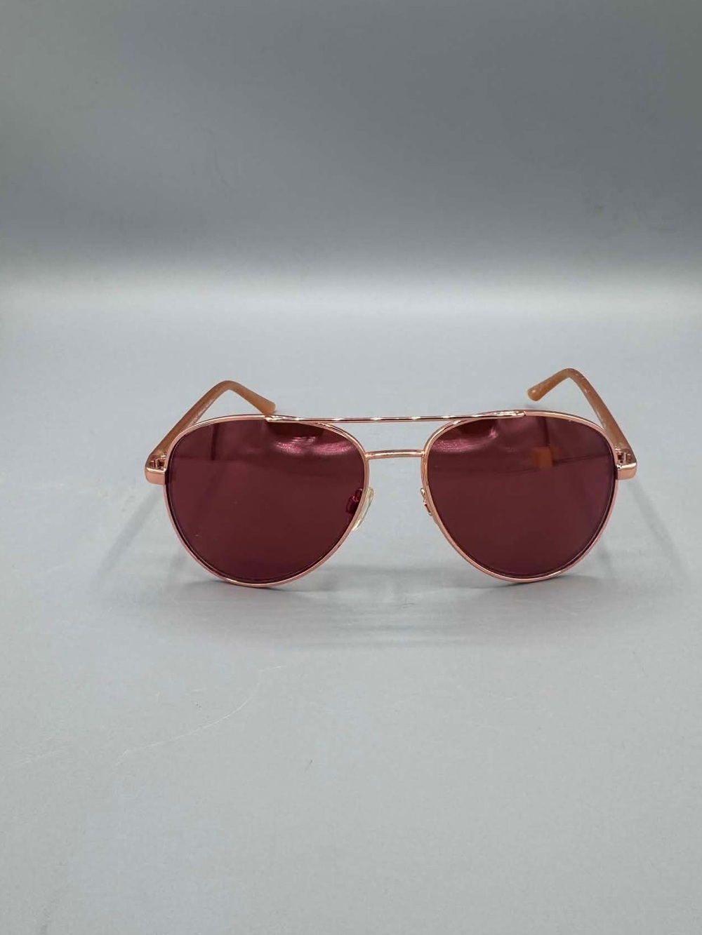 Rose Gold Aviator Sunglasses with Rose-Tinted Lenses